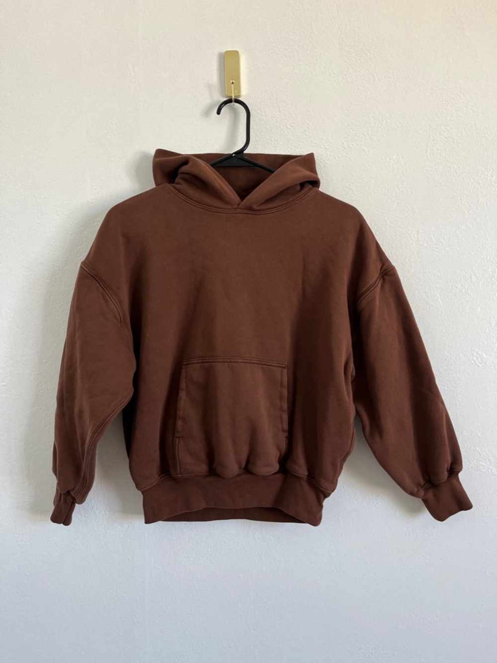 Kids YZY Chocolate Brown Hooded Sweatshirt Hoodie Large